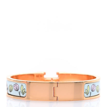 Hermes Enamel Printed Narrow Leopards Clic Clac H Bracelet Songe Pastel 3 of 6