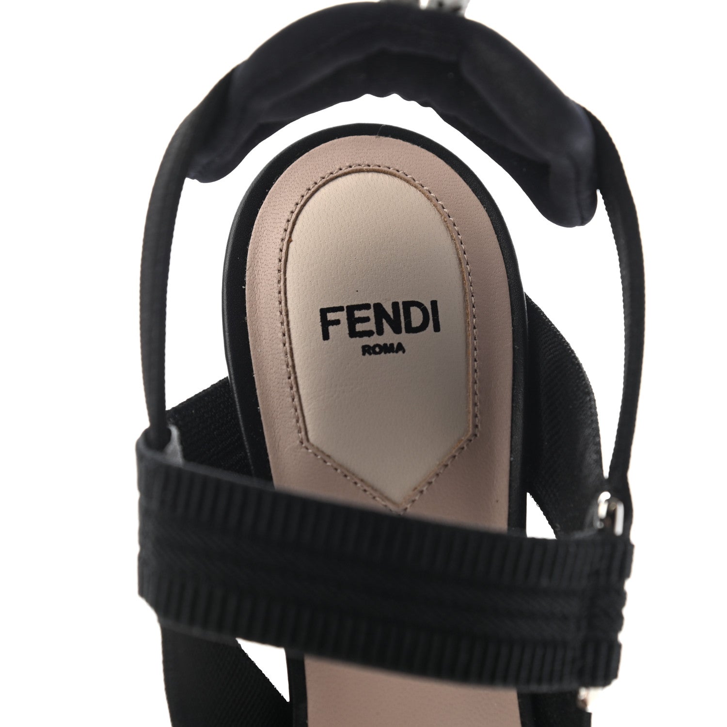 Fendi Technical Mesh FF Colibri 85mm Slingback Pumps 39 Black 13 of 17