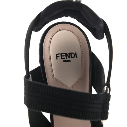 Fendi Technical Mesh FF Colibri 85mm Slingback Pumps 39 Black 13 of 17