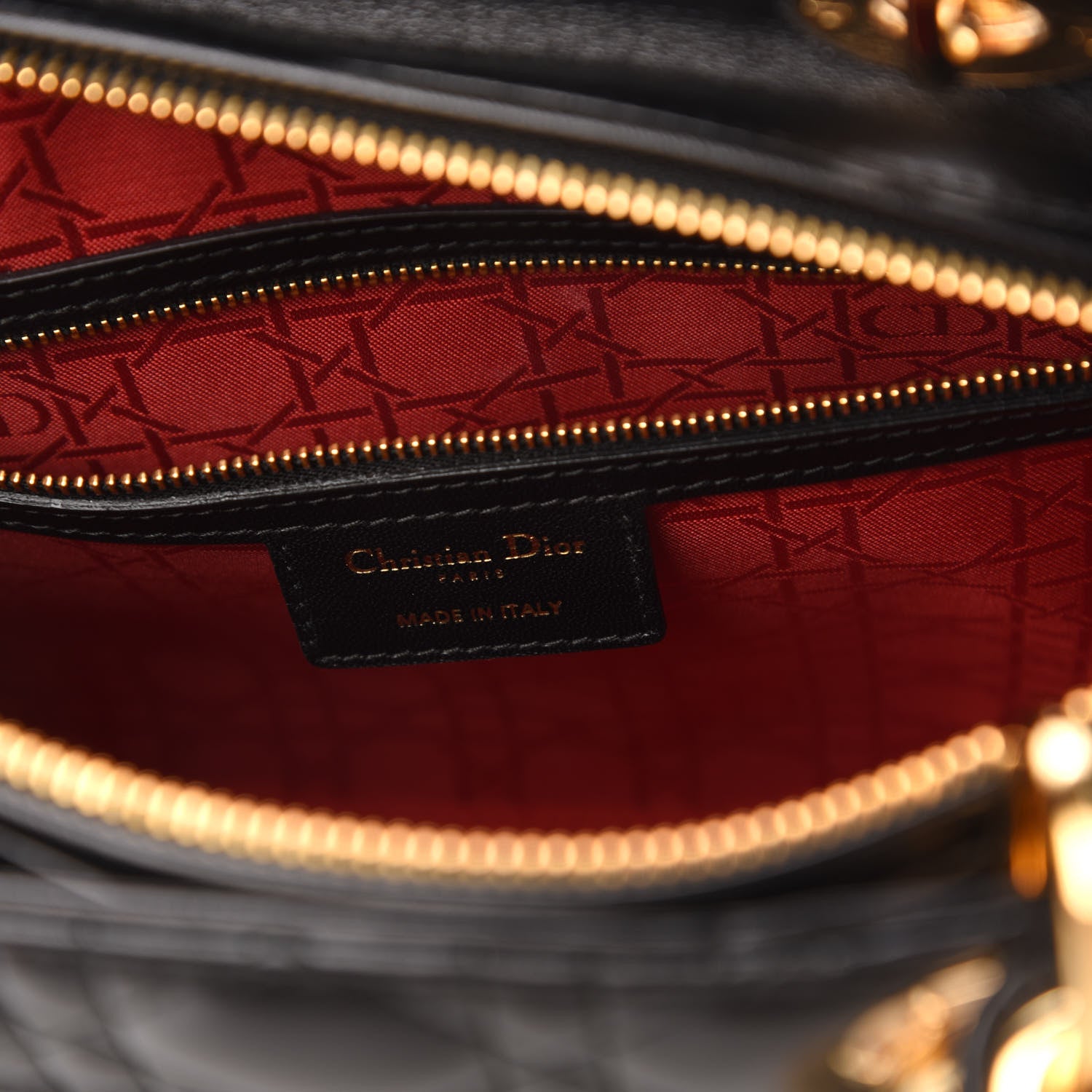 Christian Dior Lambskin Cannage Large Lady Dior Black 8 of 11