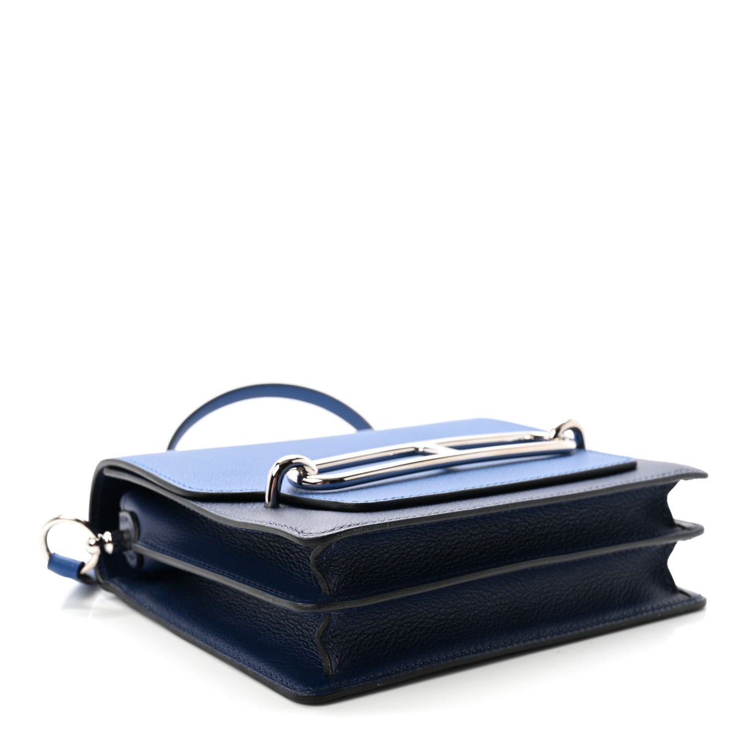 Hermes Evercolor Bi-color Mini Sac Roulis Bleu Saphir Bleu France 4 of 10