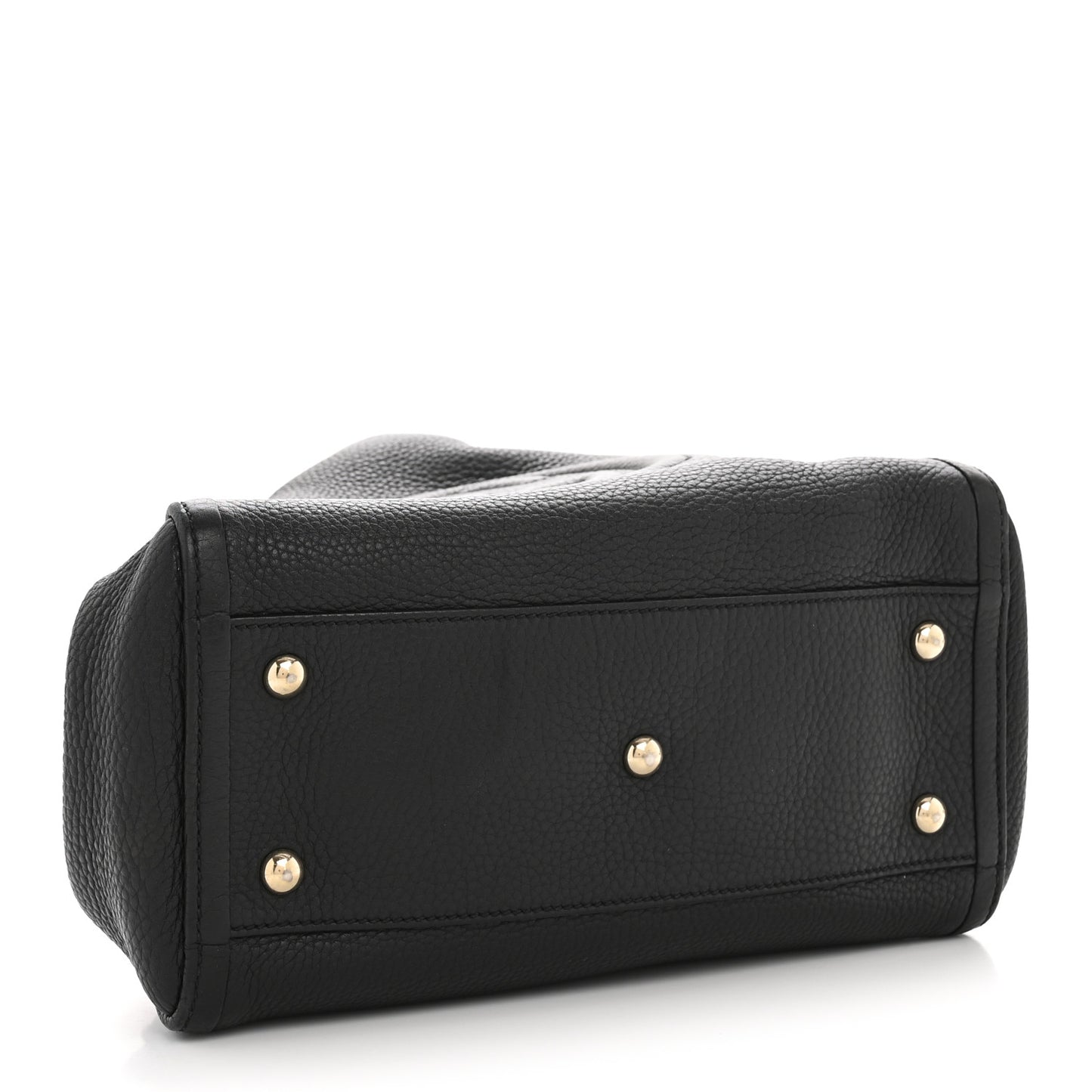 Pebbled Calfskin Small Soho Shoulder Bag Black