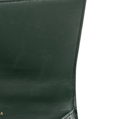 Balenciaga Shiny Calfskin Crocodile Embossed Small Hourglass Top Handle Bag Forest Green 11 of 12