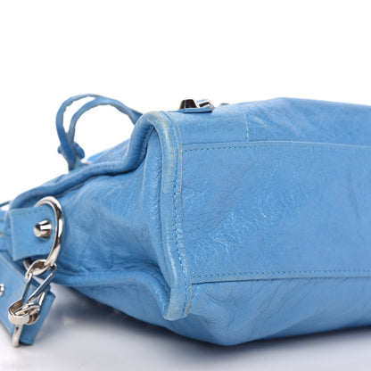 Balenciaga Agneau Classic Silver Hardware Mini City Bleu Azur Clair 6 of 10