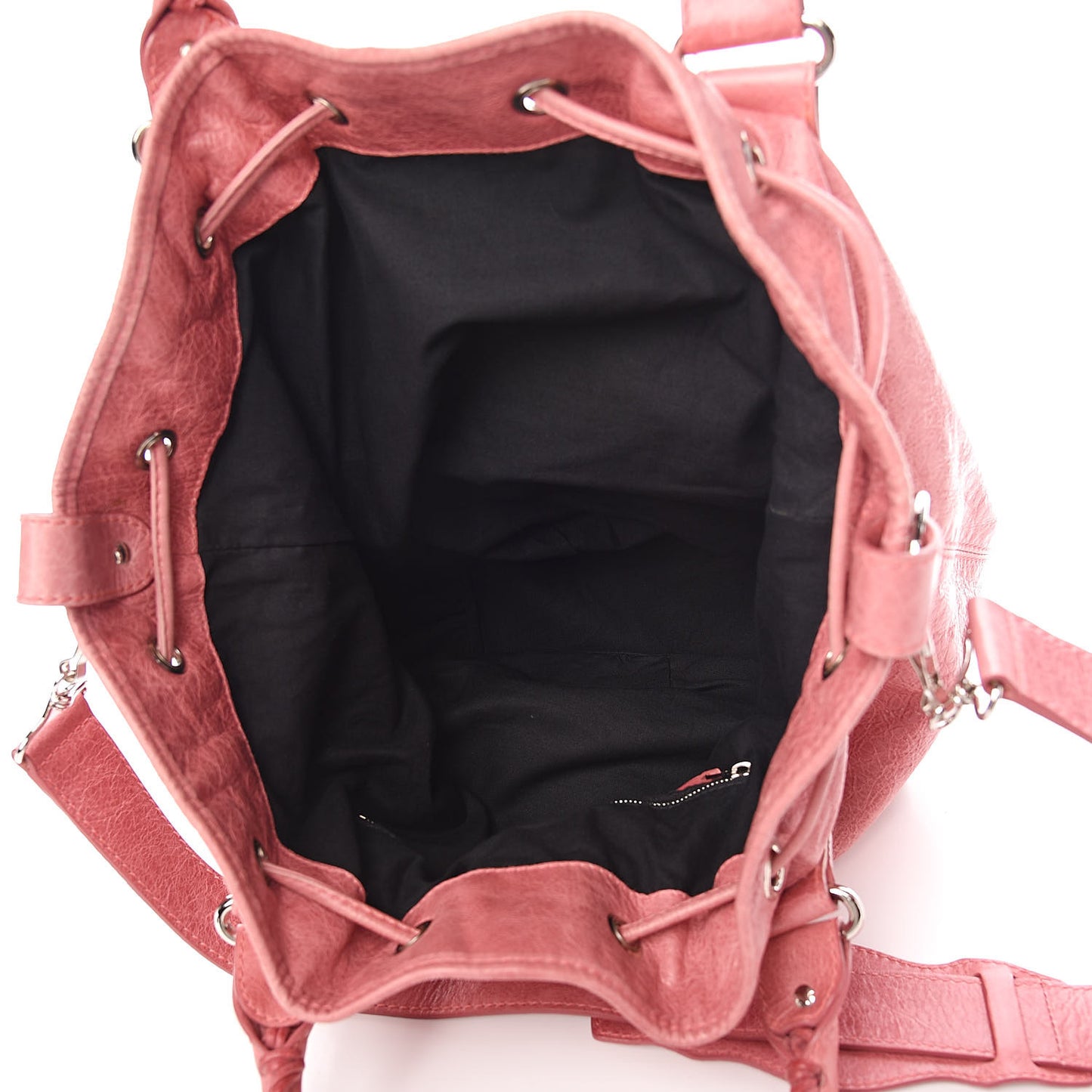 Agneau Giant 21 Silver Hardware Pompon Framboise