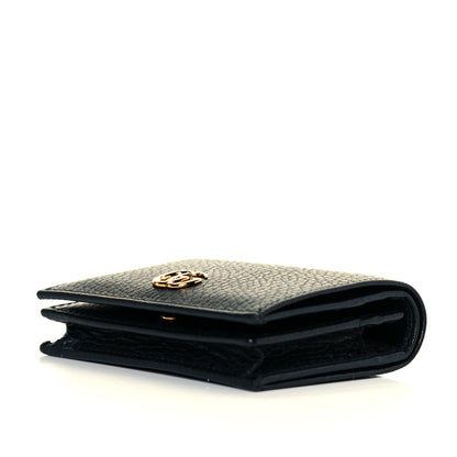 Gucci Pebbled Calfskin GG Marmont Card Case Black 13 of 16