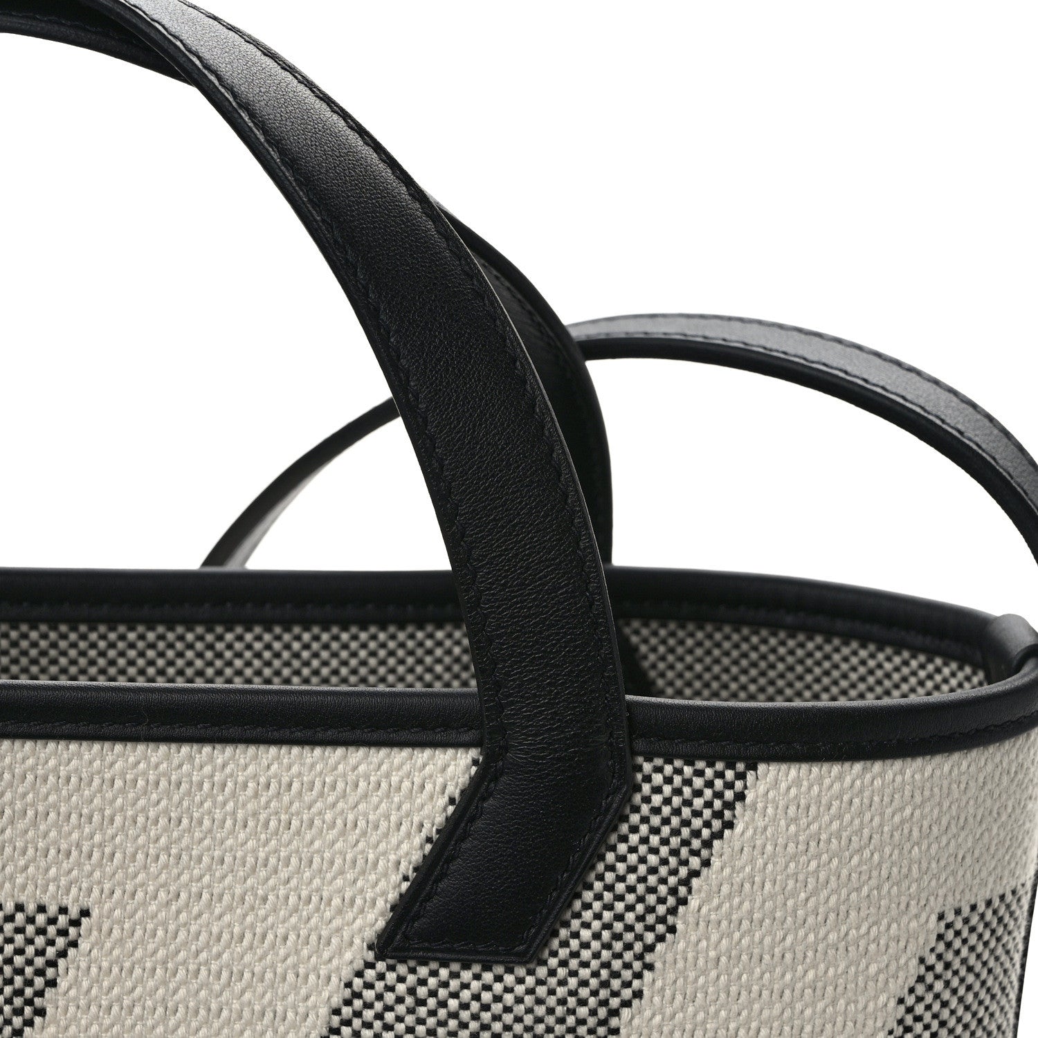 Hermes Swift H Canvas Cabas H En Biais 27 Black Ecru 10 of 11