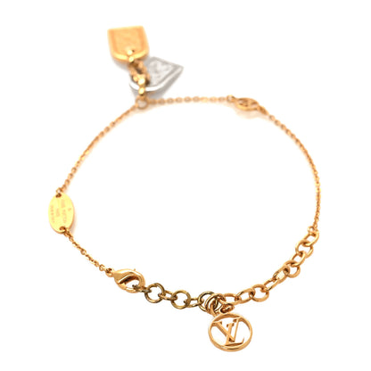 Louis Vuitton Brass Nanogram Bracelet Silver Gold 3 of 6