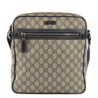 Gucci GG Supreme Monogram Selleria Calfskin Medium Messenger Bag Beige Blue 1 of 7