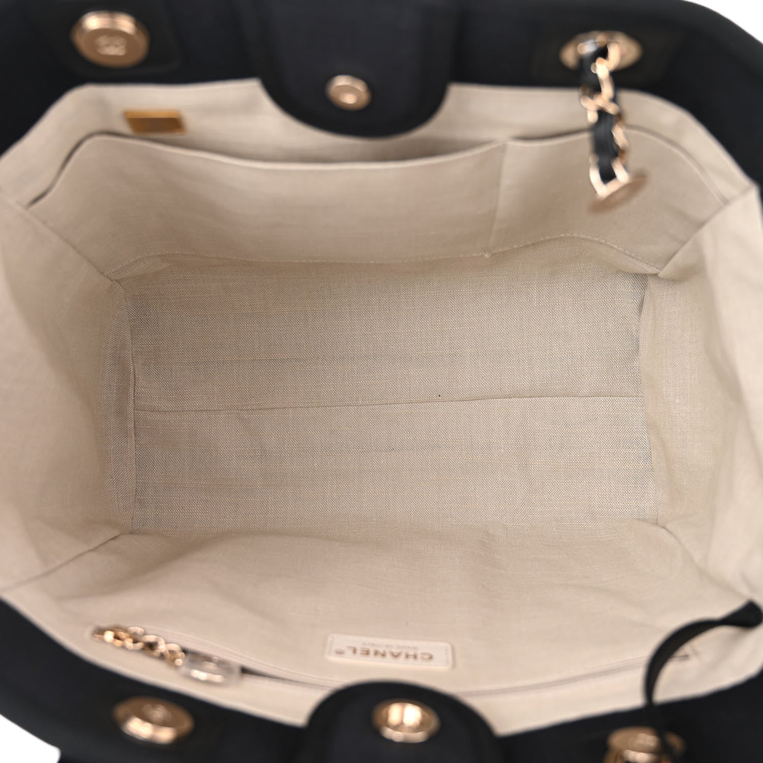 Chanel Mixed Fibers Small Deauville Tote Black 5 of 11