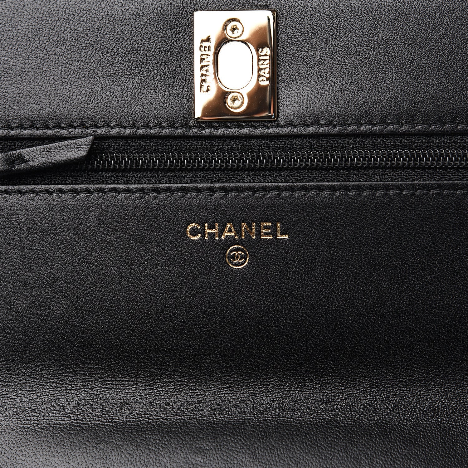 Chanel Lambskin Quilted Trendy CC Wallet On Chain WOC Black 5 of 12
