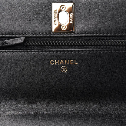 Chanel Lambskin Quilted Trendy CC Wallet On Chain WOC Black 5 of 12