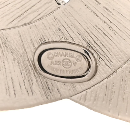 Chanel Baguette Crystal CC Brooch Silver 3 of 4