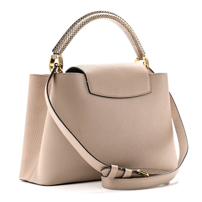 Louis Vuitton Taurillon Snakeskin Capucines PM Galet 3 of 10