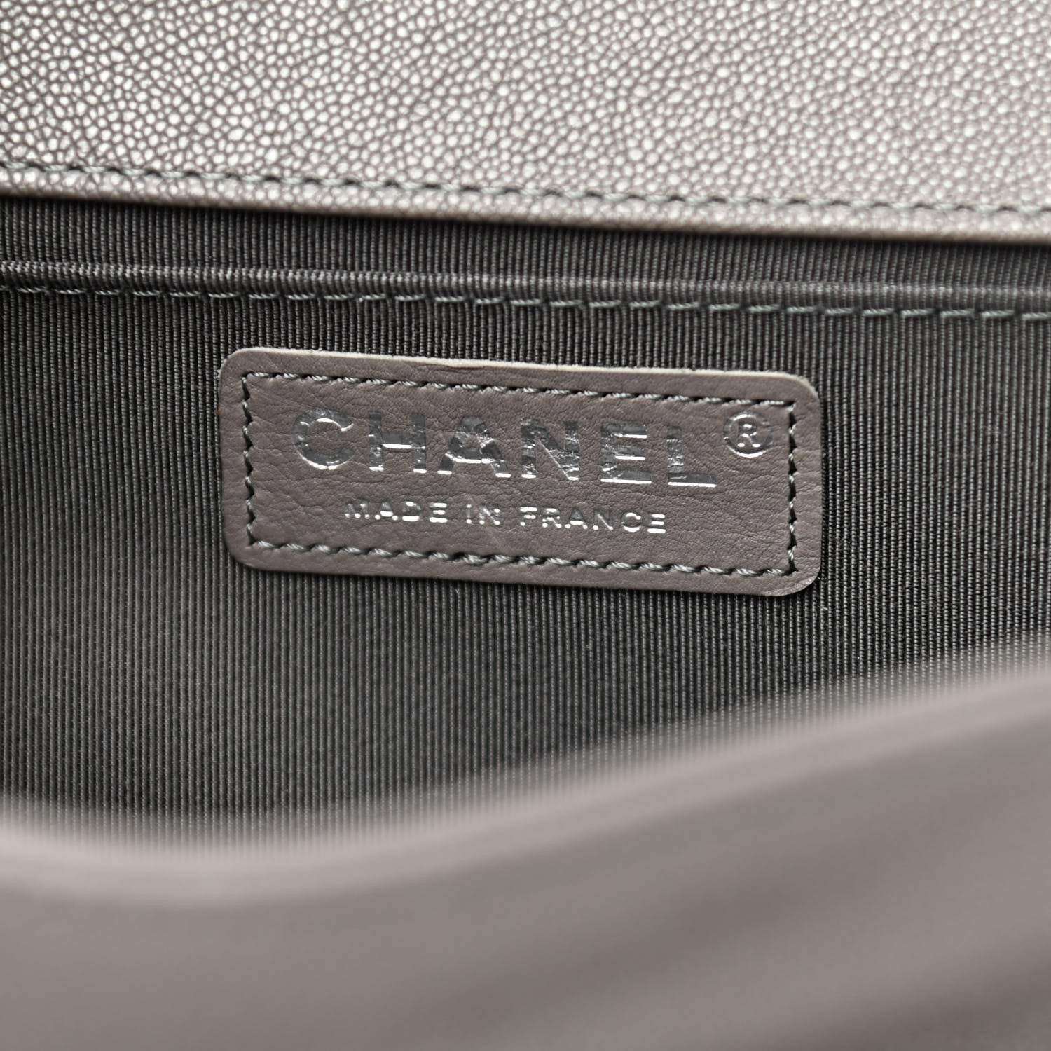 Chanel Caviar Quilted Medium Boy Flap Grey 7 of 9