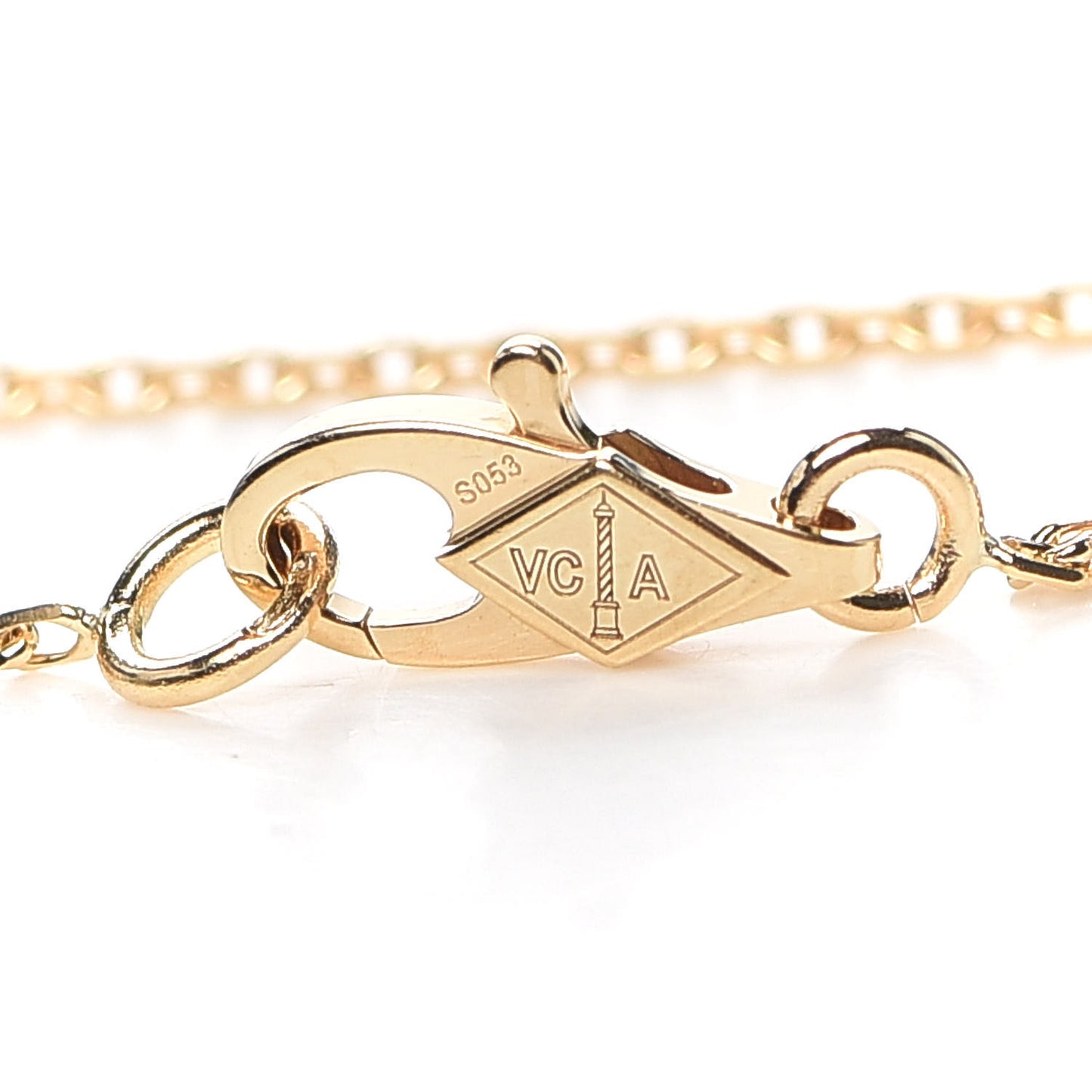 18K Yellow Gold Mother of Pearl Sweet Alhambra Bracelet