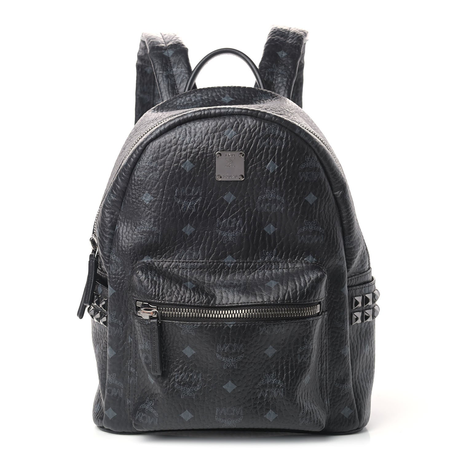 MCM Visetos Small Side Stud Stark Backpack Black 1 of 11
