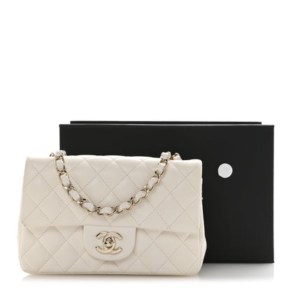 Chanel Lambskin Quilted Mini Rectangular Flap White 13 of 13