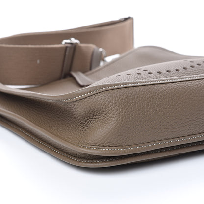Hermes Taurillon Clemence Evelyne III PM Etoupe 11 of 13