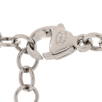 Chanel Crystal Pearl CC Heart Necklace Silver 4 of 5