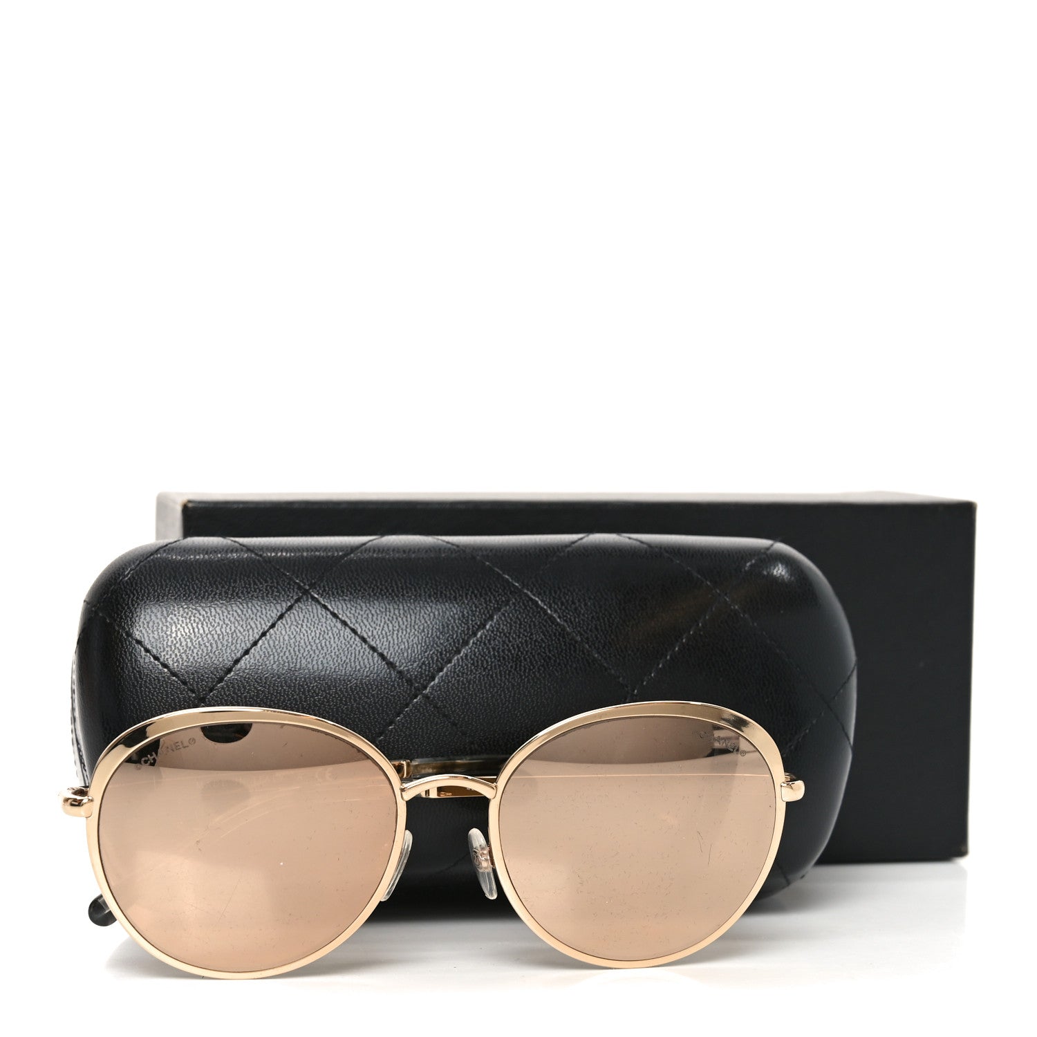 Chanel Round Mirror Sunglasses 4206 Gold 7 of 7
