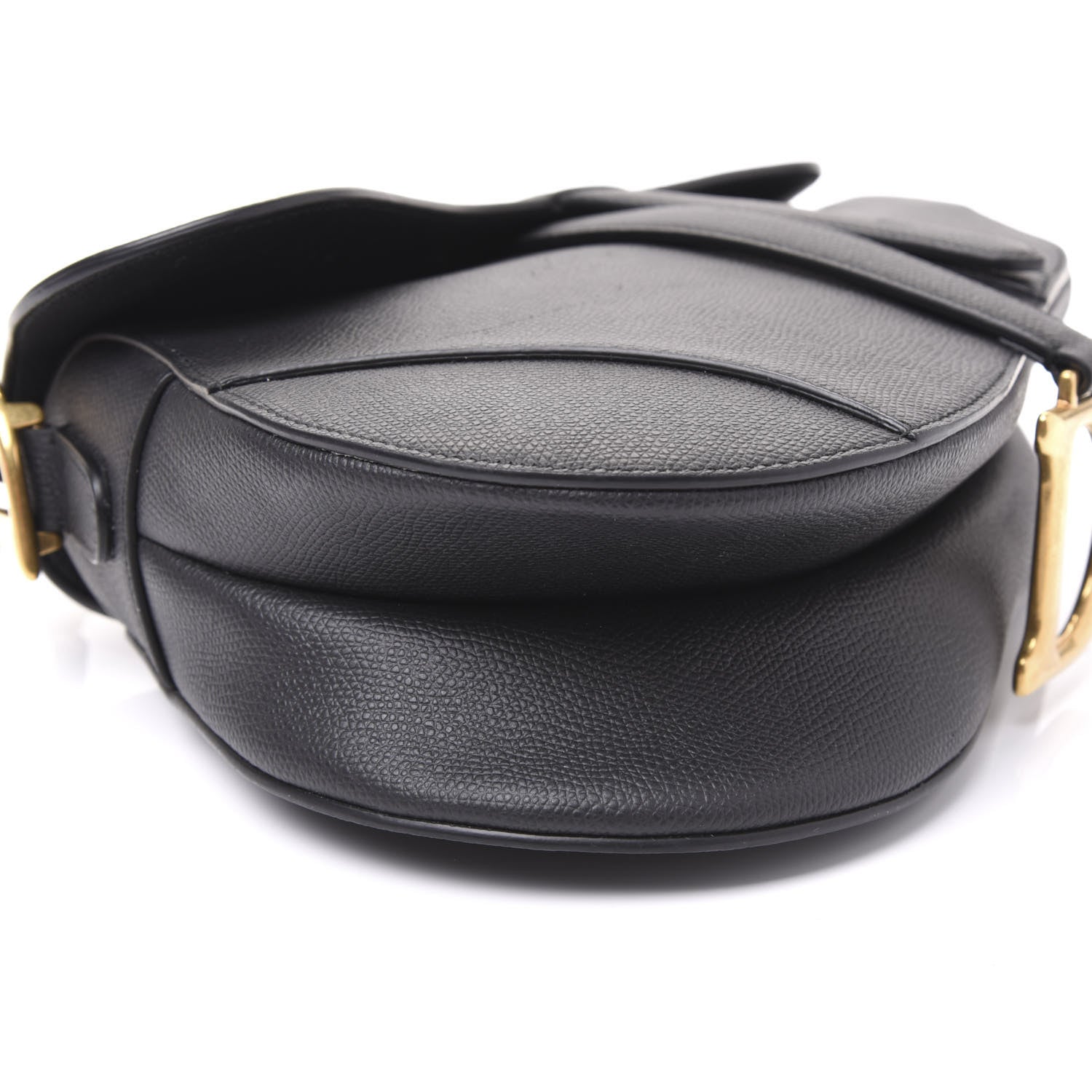 Christian Dior Grained Calfskin Saddle Bag Black 5 of 9
