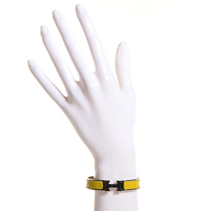 Hermes Enamel Narrow Clic Clac H Bracelet PM Chartreuse 2 of 6