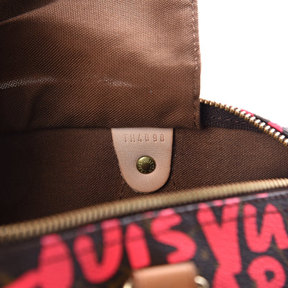 Louis Vuitton Monogram Graffiti Speedy 30 Fuchsia 6 of 9