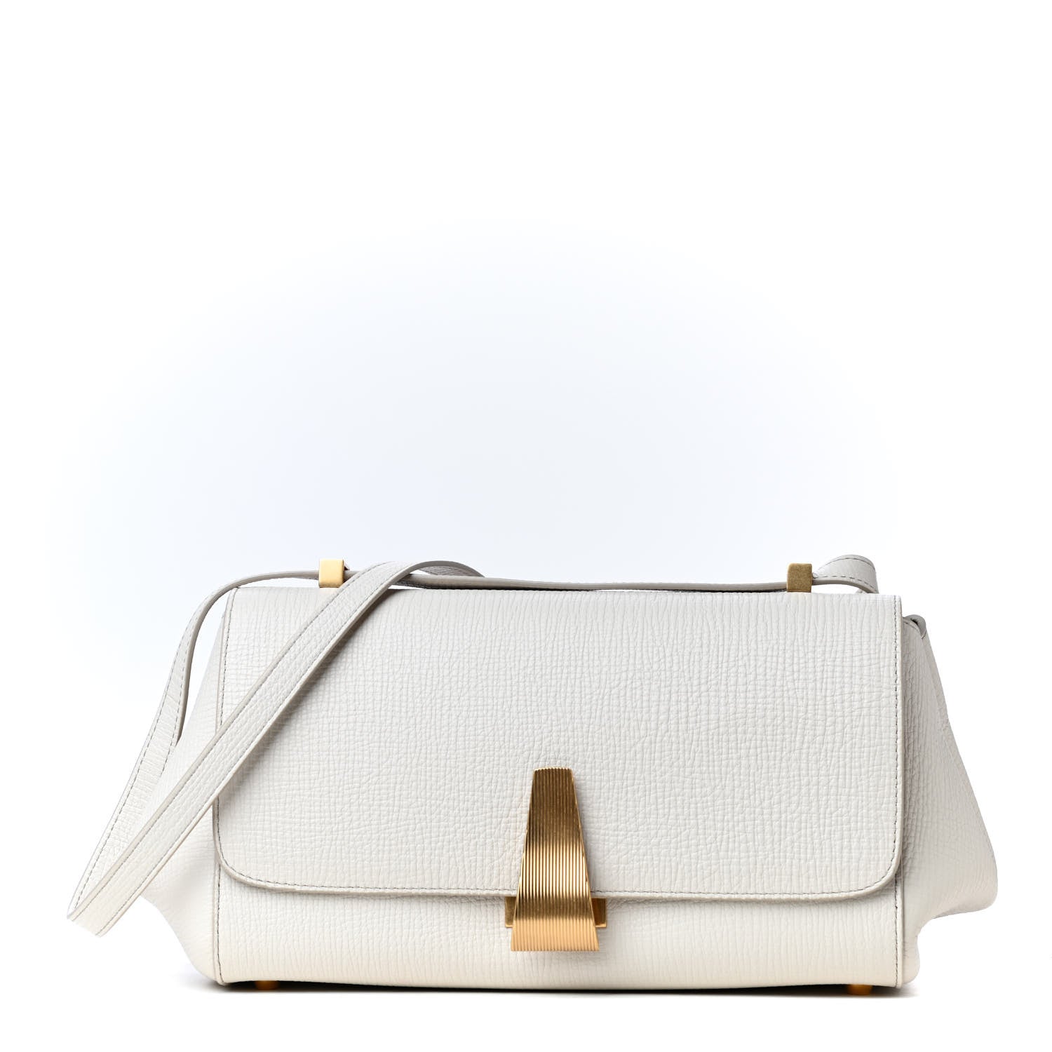 Bottega Veneta Calfskin BV Angle Shoulder Bag Off White 1 of 4