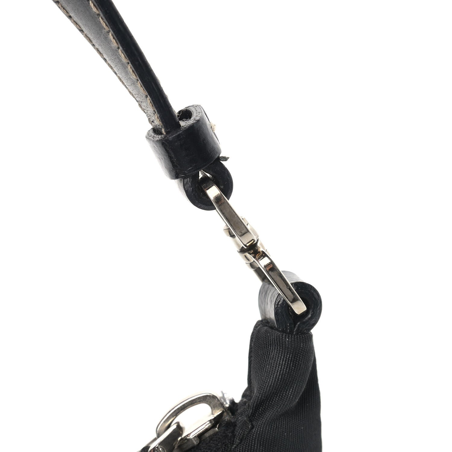 Prada Tessuto Nylon Pochette Bag Black 10 of 12