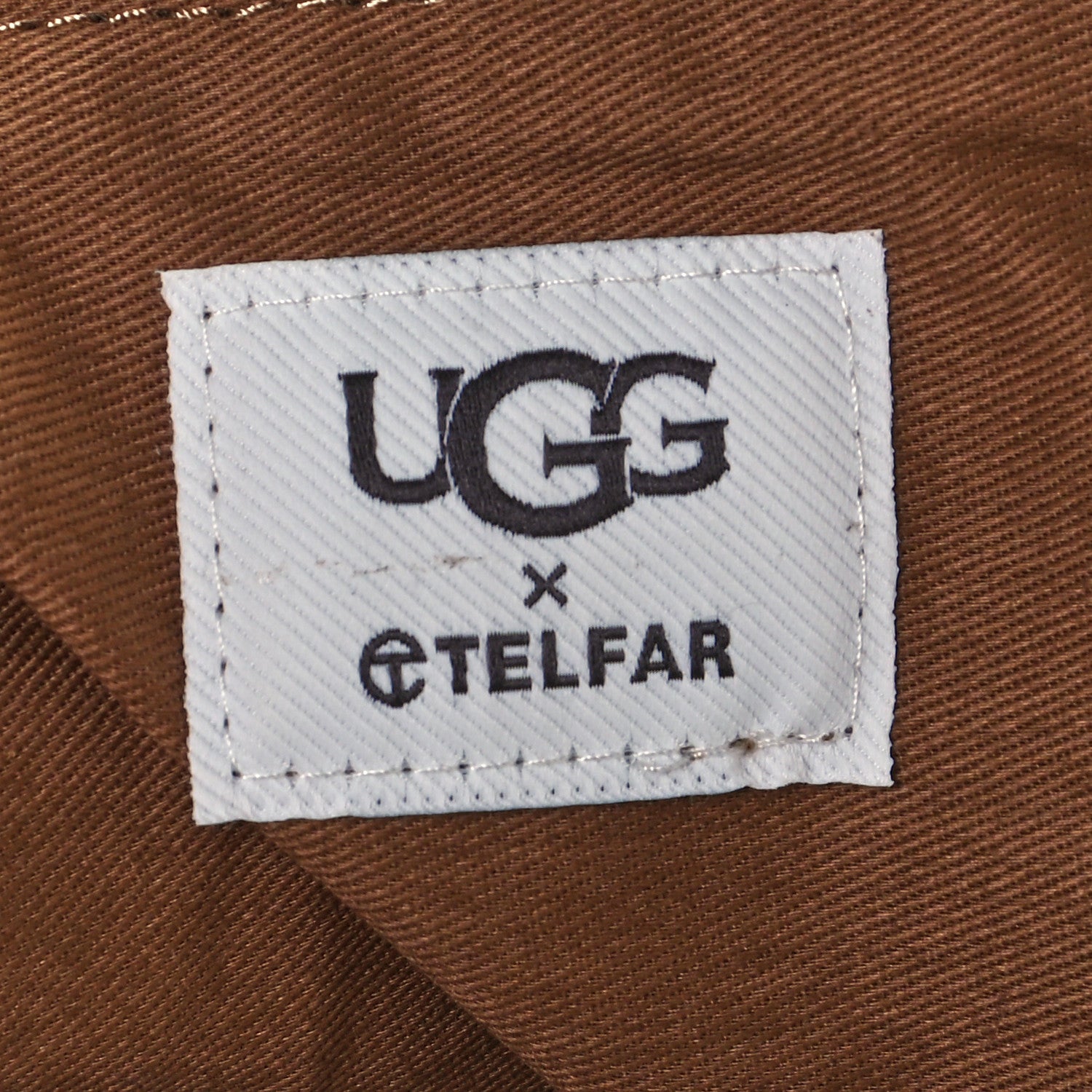 Telfar X UGG Suede Shearling Medium Shopping Bag Chestnut 6 of 13