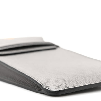 Celine Grained Calfskin Phone Pouch With Flap Grey 9 of 10