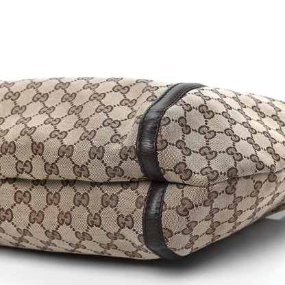 Gucci Monogram Medium Techno Horsebit Hobo Brown 9 of 10