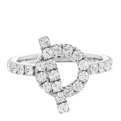 Hermes 18K White Gold Diamond Finesse Ring 51 5.75 1 of 6