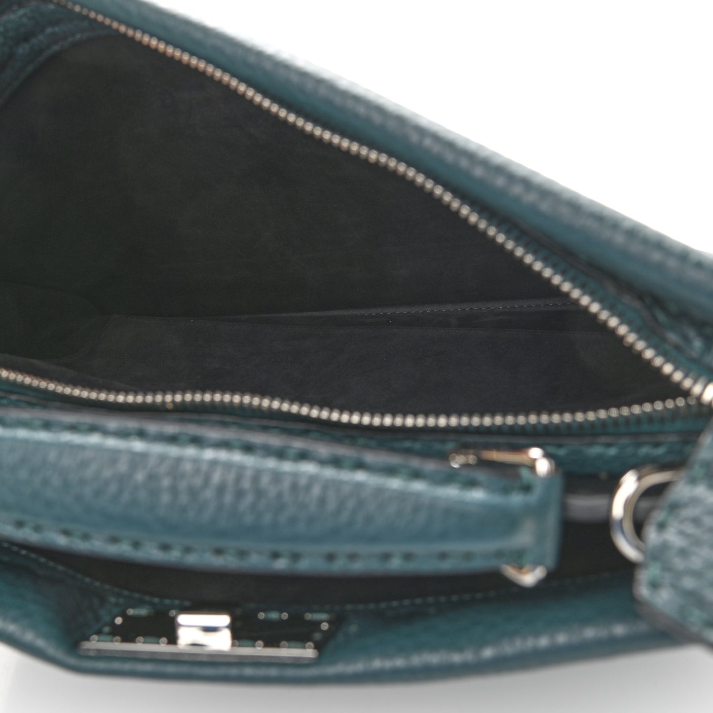Cuoio Romano Selleria Bi-Color Large Peekaboo Iconic Fit Satchel Amazzonia Black