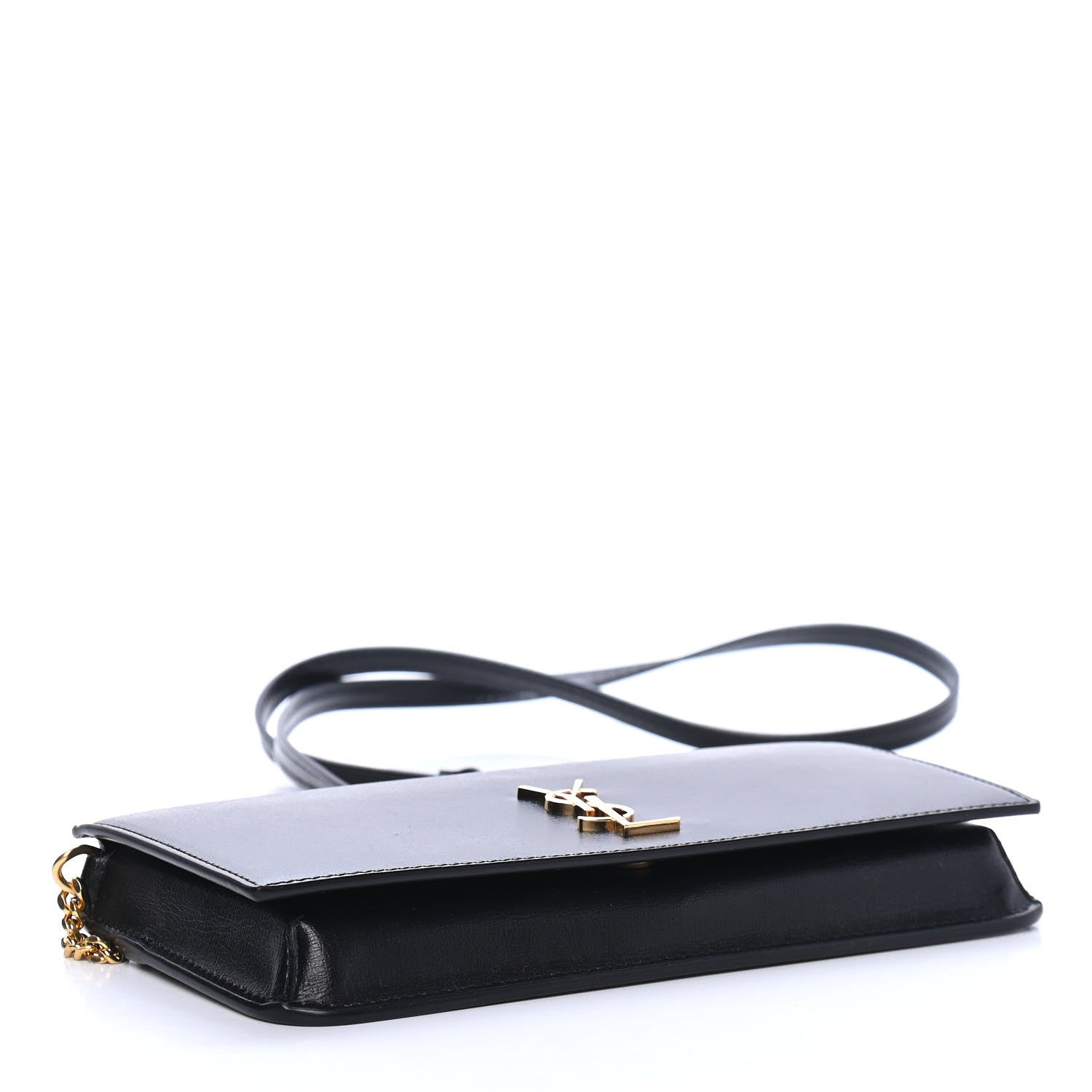 Saint Laurent Smooth Calfskin Monogram Phone Holder Crossbody Black 3 of 4