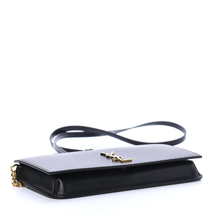 Saint Laurent Smooth Calfskin Monogram Phone Holder Crossbody Black 3 of 4
