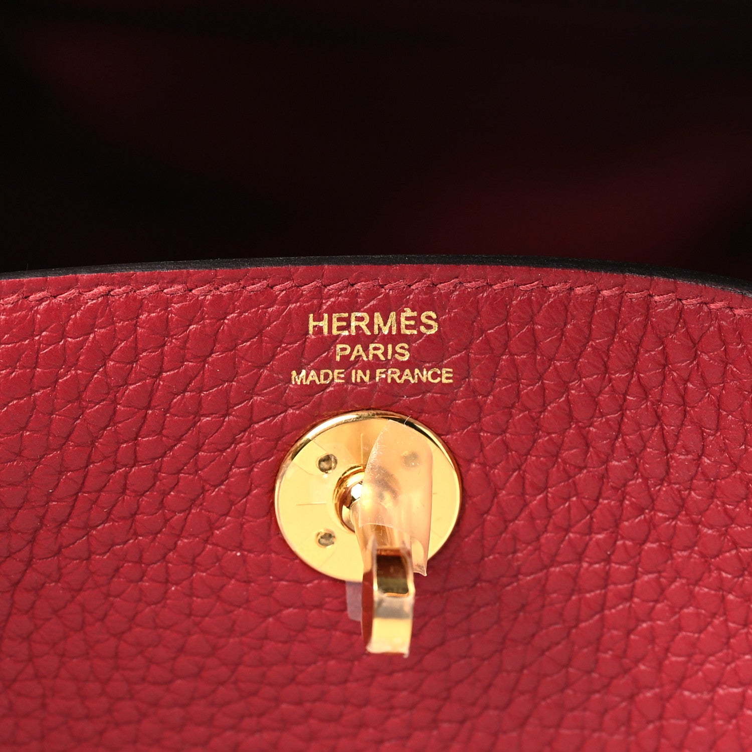 Hermes Taurillon Clemence Mini Lindy 20 Rouge Grenat 6 of 10