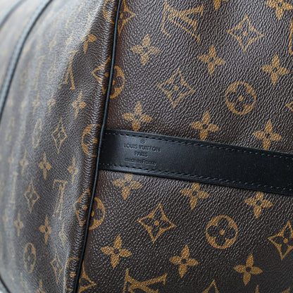 Louis Vuitton Monogram Macassar Keepall Bandouliere 55 7 of 9