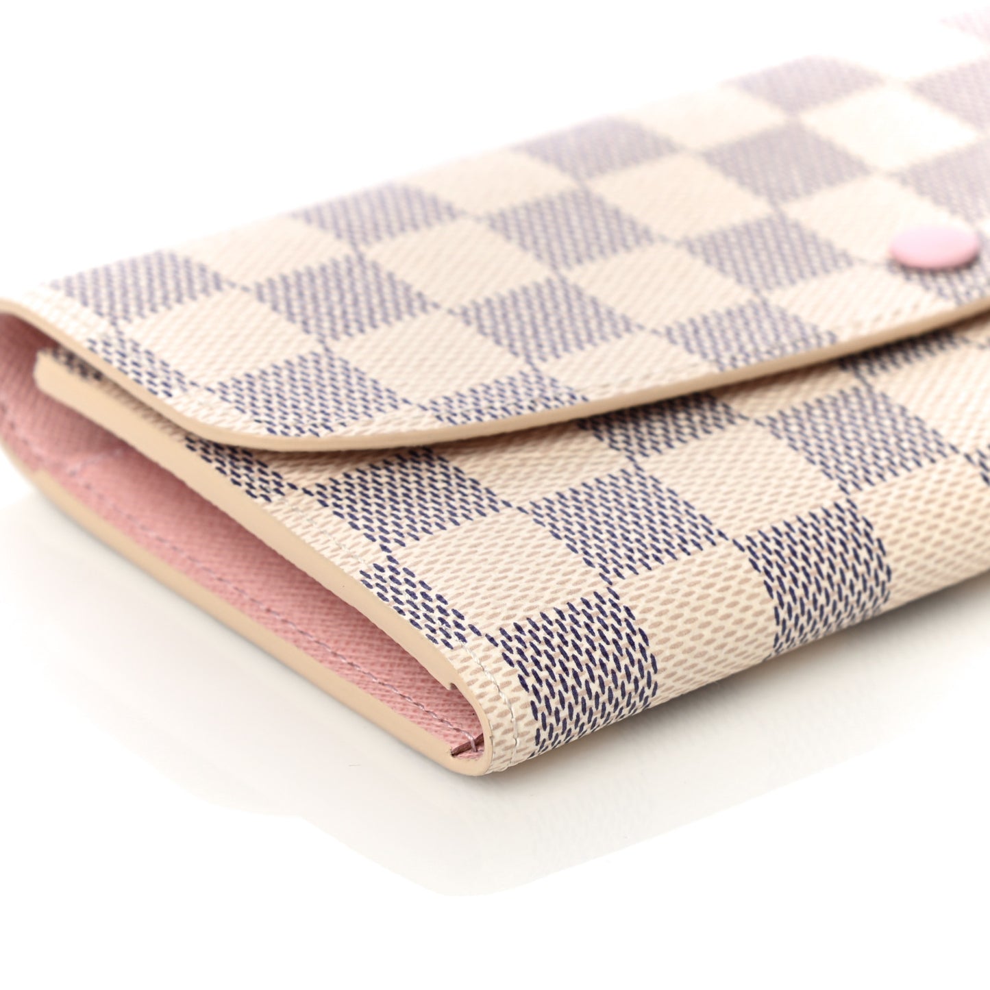 Damier Azur Emilie Wallet Rose Ballerine