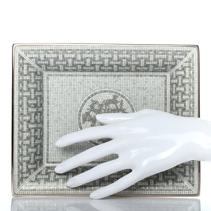 Hermes Porcelain Mosaique Au 24 Platine Change Tray 2 of 5