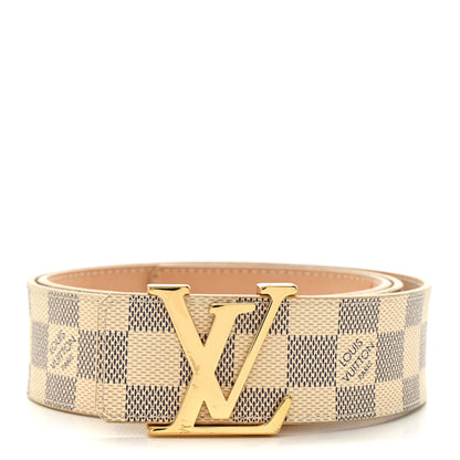 Louis Vuitton Damier Azur LV Initiales 90 36 Belt 1 of 7