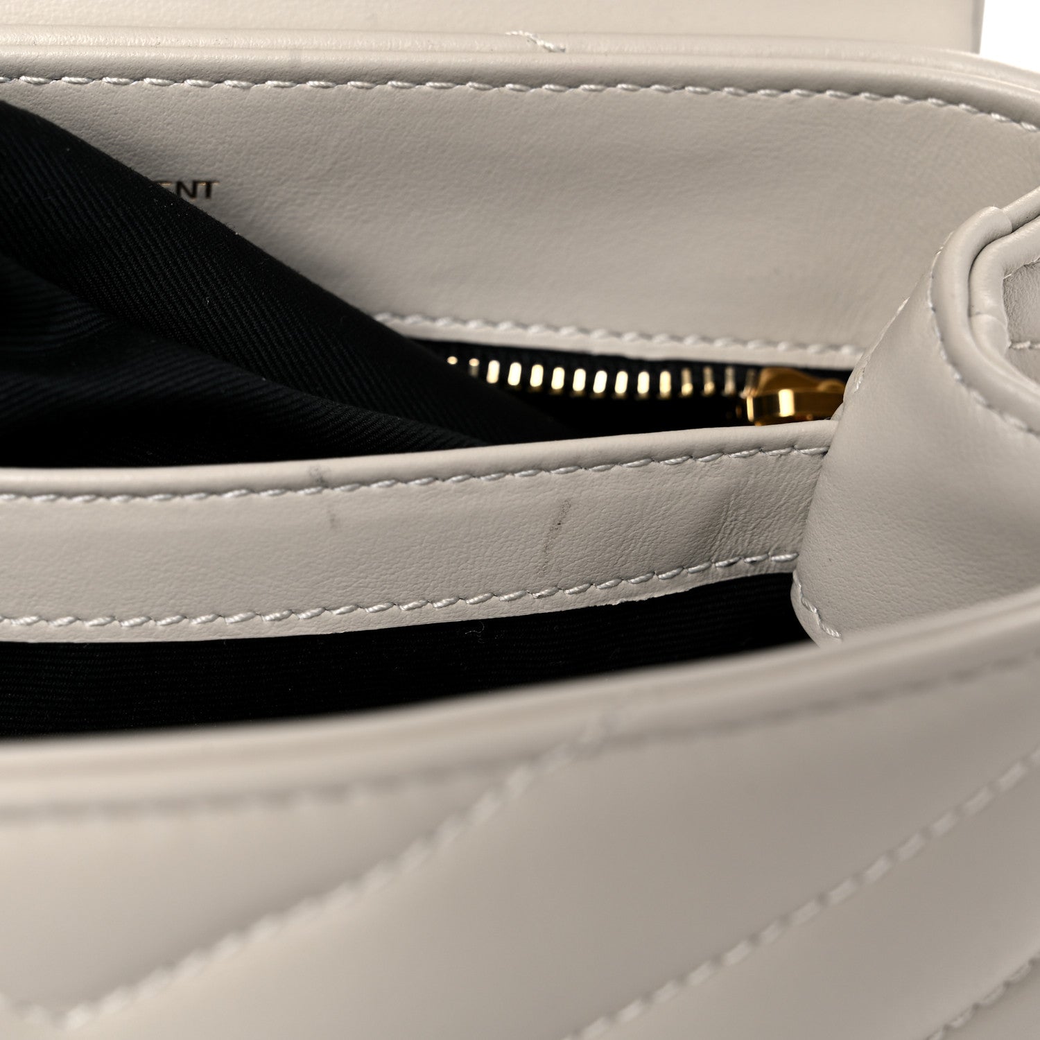 Saint Laurent Calfskin Y Quilted Monogram Toy Loulou Crossbody Bag Ivory 11 of 13