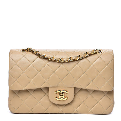 Chanel Lambskin Quilted Small Double Flap Beige 1 of 20