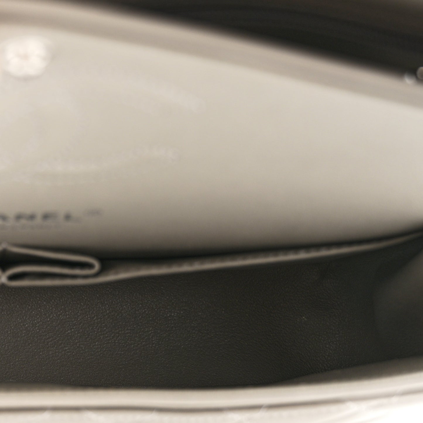 Lambskin Quilted Medium Double Flap Grey