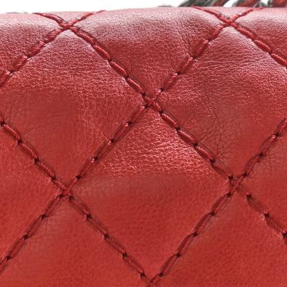 Chanel Calfskin Quilted Double Stitch Medium Boy Flap Red 12 of 19