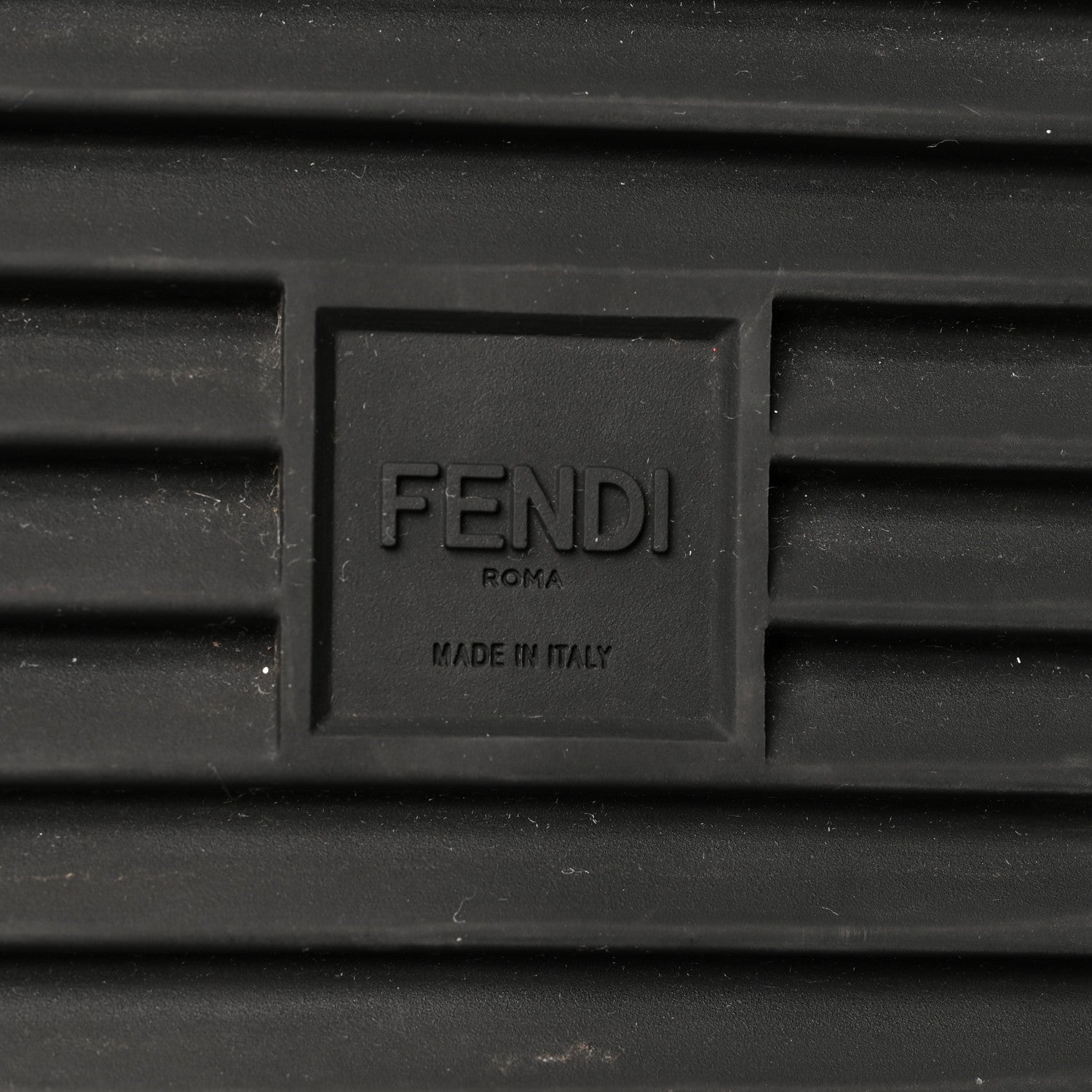 Fendi Rubber Vocabulary Logo Slide Sandals 7 Black 7 of 11