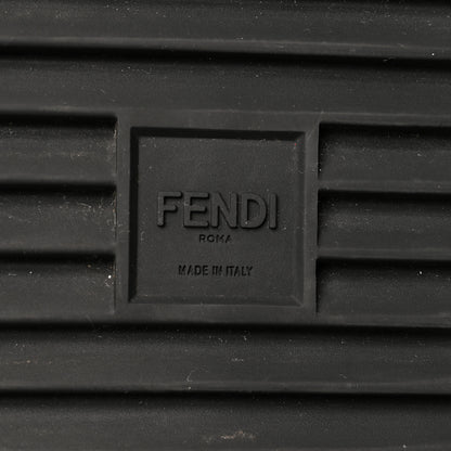 Fendi Rubber Vocabulary Logo Slide Sandals 7 Black 7 of 11