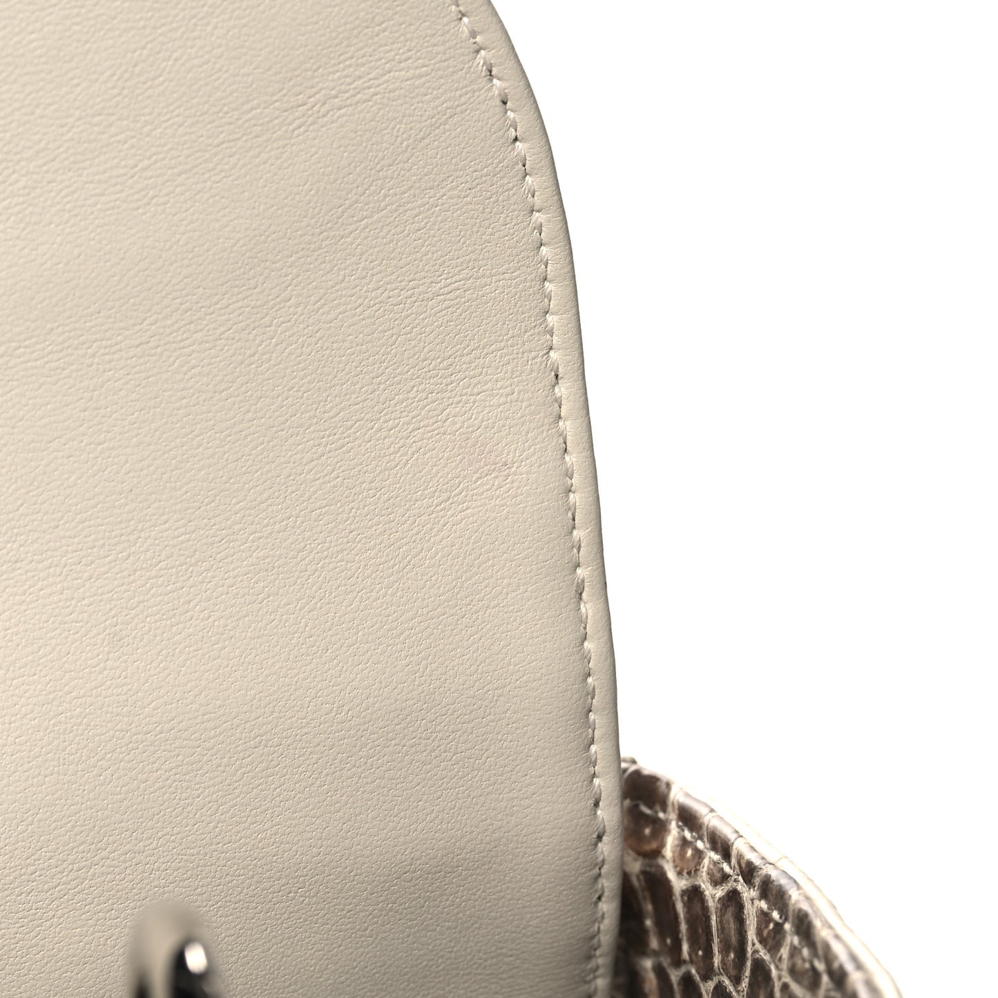 Niloticus Crocodile Himalaya Medium Lady Dior White