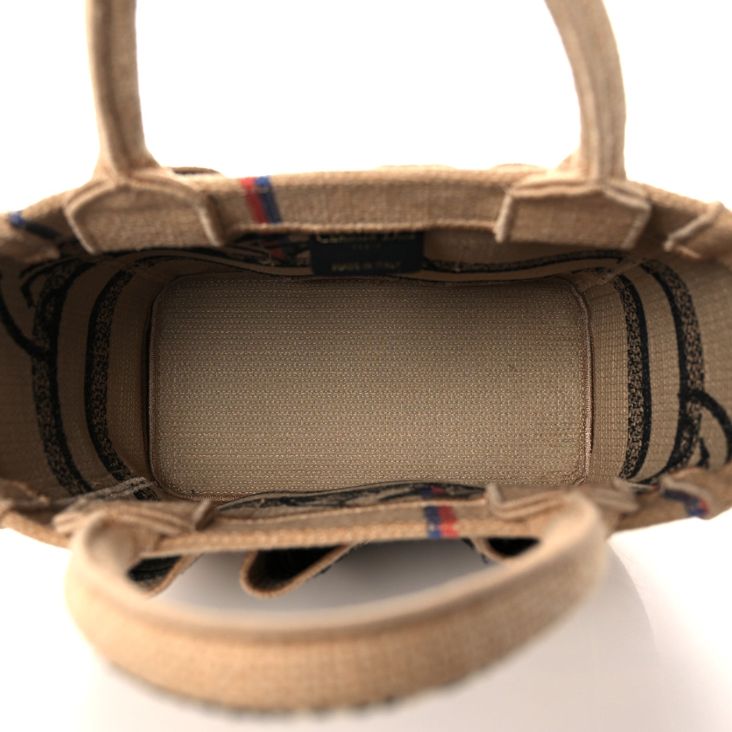 Christian Dior Union Jute Canvas Small Catherine Tote Beige 5 of 11